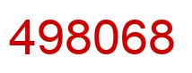 Number 498068 red image