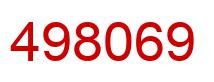 Number 498069 red image