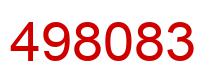 Number 498083 red image