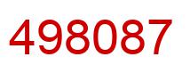 Number 498087 red image