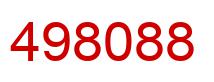 Number 498088 red image