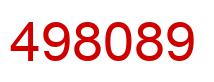 Number 498089 red image