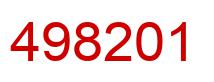 Number 498201 red image
