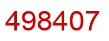 Number 498407 red image