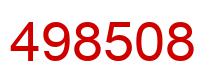 Number 498508 red image