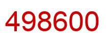 Number 498600 red image