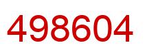 Number 498604 red image