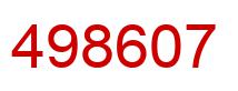 Number 498607 red image