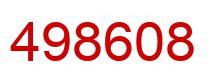 Number 498608 red image