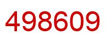 Number 498609 red image