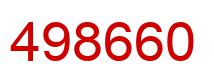 Number 498660 red image