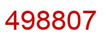 Number 498807 red image