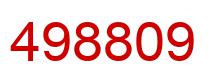 Number 498809 red image
