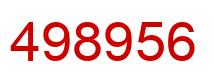 Number 498956 red image
