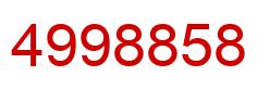 Number 4998858 red image