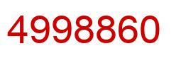 Number 4998860 red image