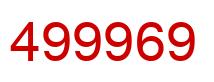 Número 499969 imagen rojo