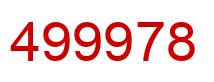 Número 499978 imagen rojo