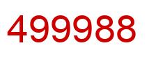 Número 499988 imagen rojo