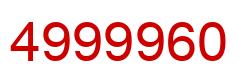 Número 4999960 imagen rojo