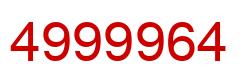 Número 4999964 imagen rojo