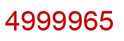 Número 4999965 imagen rojo