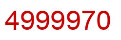 Number 4999970 red image