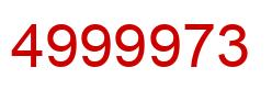 Number 4999973 red image