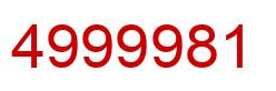 Número 4999981 imagen rojo