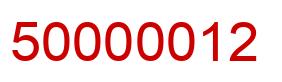 Number 50000012 red image