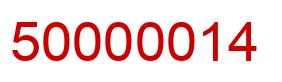 Number 50000014 red image