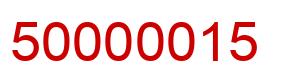 Number 50000015 red image