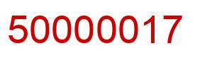 Number 50000017 red image