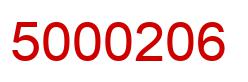 Number 5000206 red image