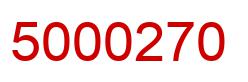 Number 5000270 red image