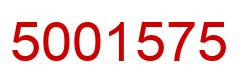 Number 5001575 red image