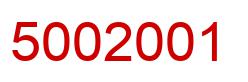 Número 5002001 imagen rojo
