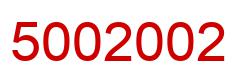 Número 5002002 imagen rojo