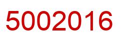 Number 5002016 red image