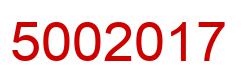 Number 5002017 red image