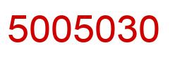 Número 5005030 imagen rojo
