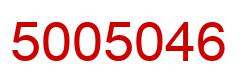 Number 5005046 red image