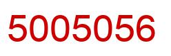 Number 5005056 red image