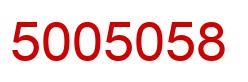 Number 5005058 red image