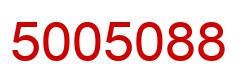 Number 5005088 red image