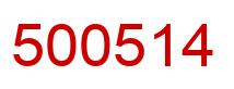 Number 500514 red image