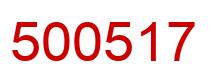 Number 500517 red image