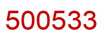 Number 500533 red image
