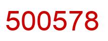 Number 500578 red image