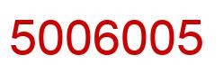 Number 5006005 red image